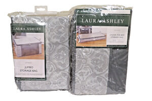 2 Laura Ashley Almeida Pattern Storage Bags - Jumbo & Under The Bed - New